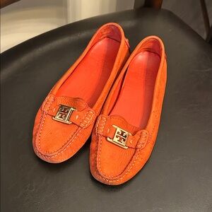 Tory Burch Vibrant Orange Flats